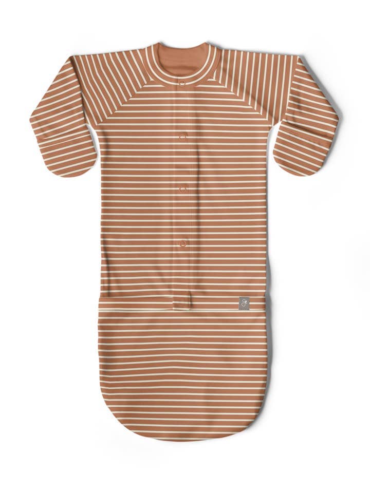 Baby Sleeping Bag / Gown - Clay Stripe Sleeping Bag Goumikids 