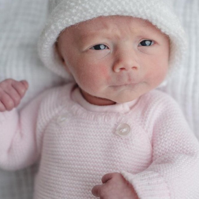 Knitted Pale Pink Cardigan Cardigan / Jacket La Manufacture de Layette 