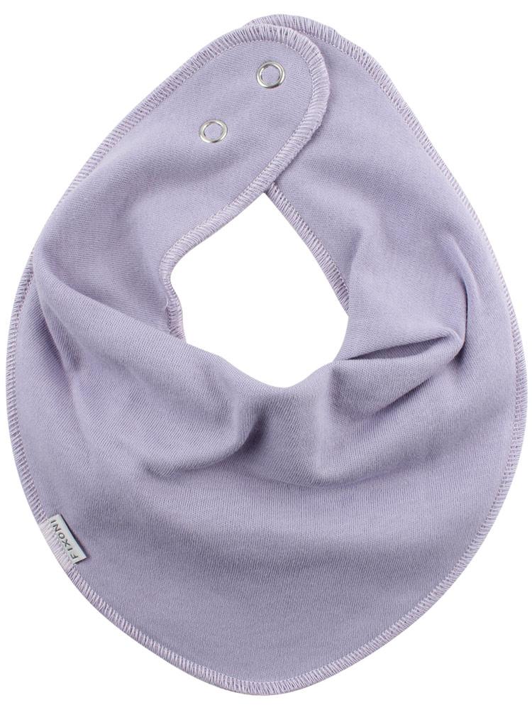 Double Layered Cotton Scarf Bib - Lilac Dribble Bib Fixoni 