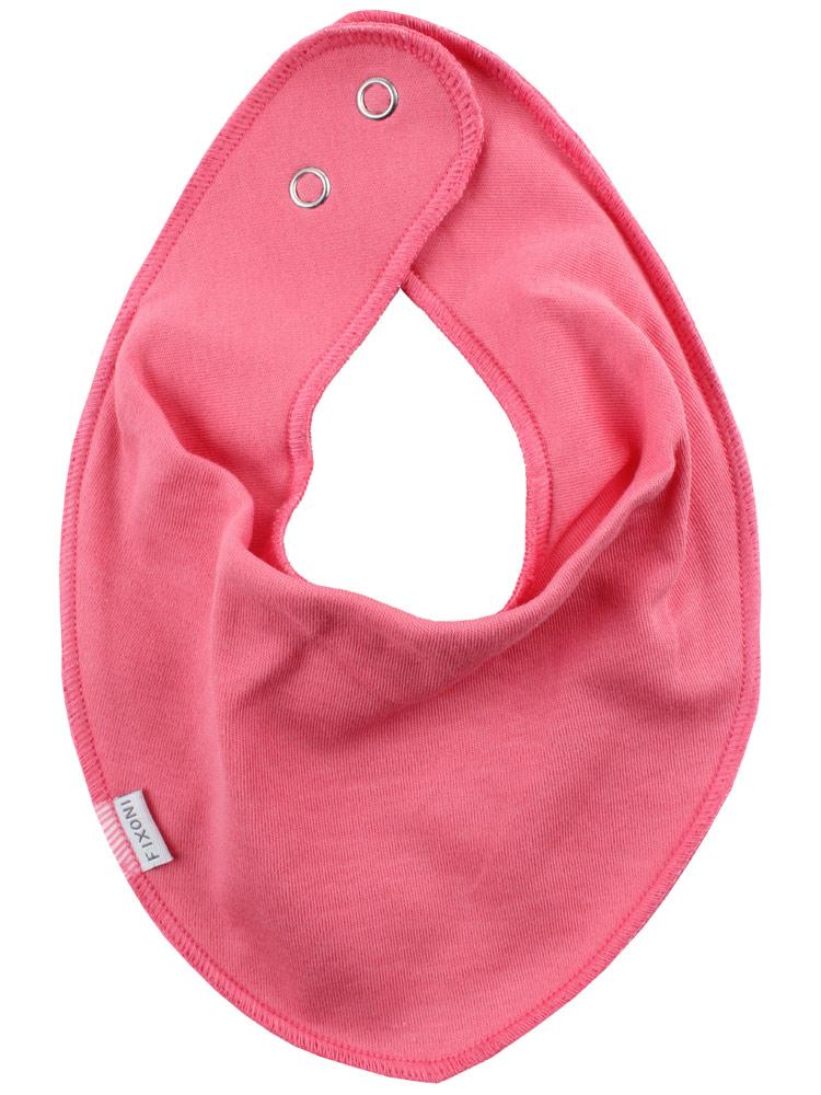 Double Layered Cotton Scarf Bib - Hot Pink Dribble Bib Fixoni 