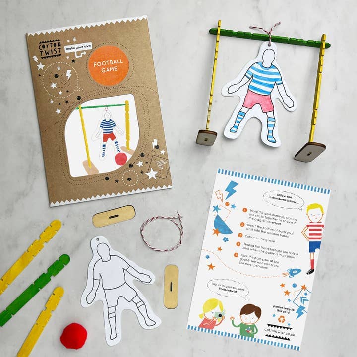 Make Your Own Football Game Kit Sibling Gifts Cotton Twist 