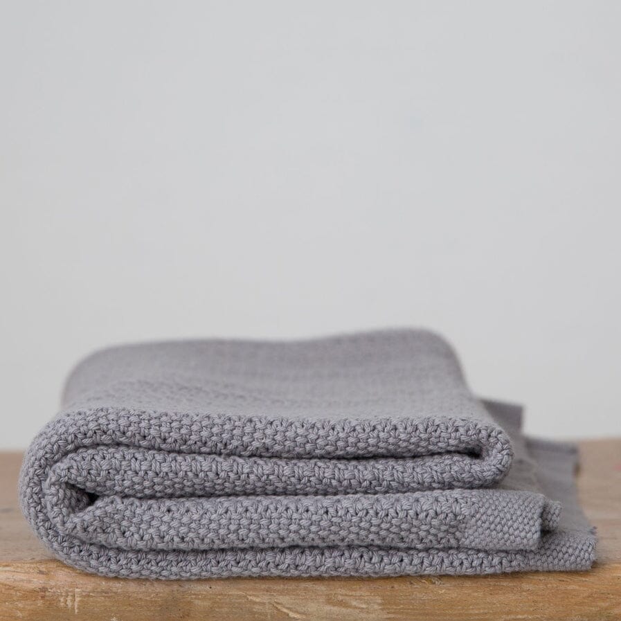 100% Cotton Cellular Baby Blanket - Grey Blanket Hippychick 