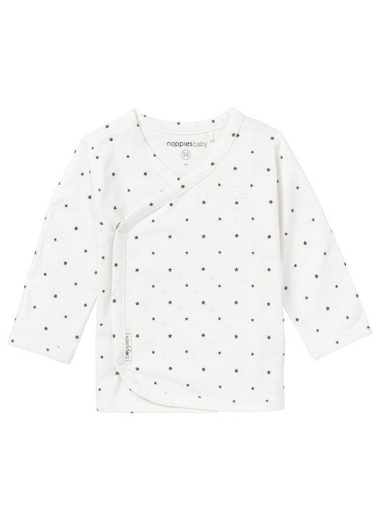 White Star Print Wrap Top, Organic Cotton Top / T-shirt Noppies 