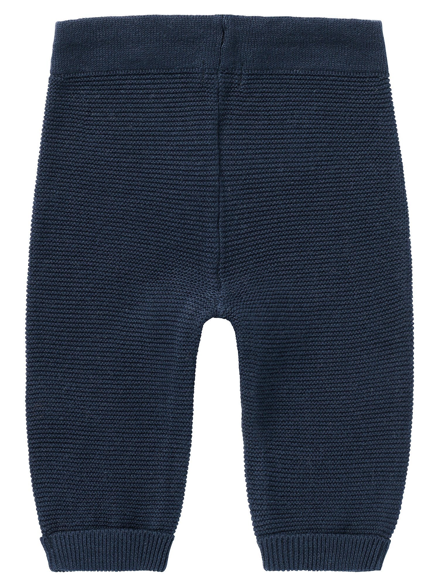 Navy Blue Knitted Trousers - Organic Cotton (4-7lb) Trousers / Leggings Noppies 