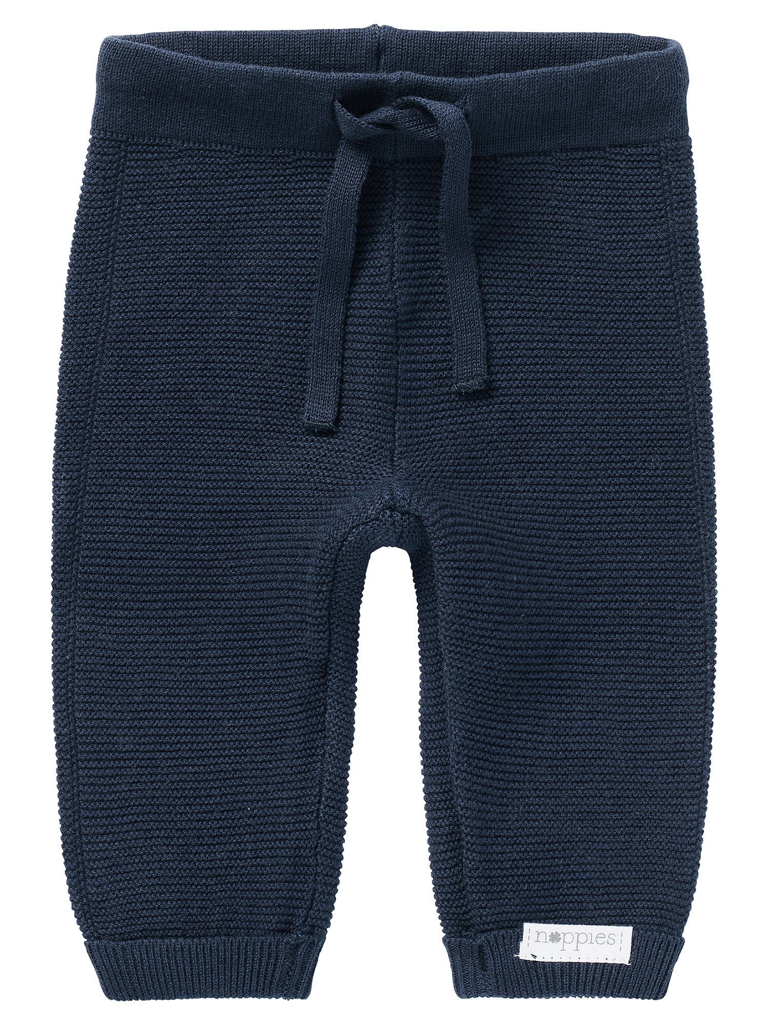 Navy Blue Knitted Trousers - Organic Cotton (4-7lb) Trousers / Leggings Noppies 