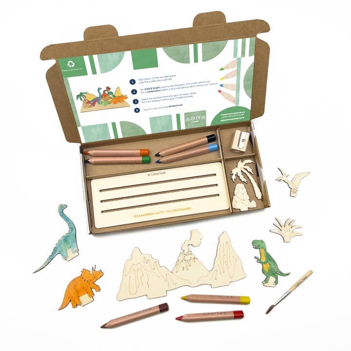 Make Your Own Dinosaur Scene Craft Kit Sibling Gifts Cotton Twist 