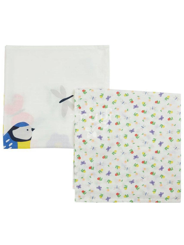 Organic Cotton Floral Bird Muslin 2 Pack by Frugi Muslin Frugi 