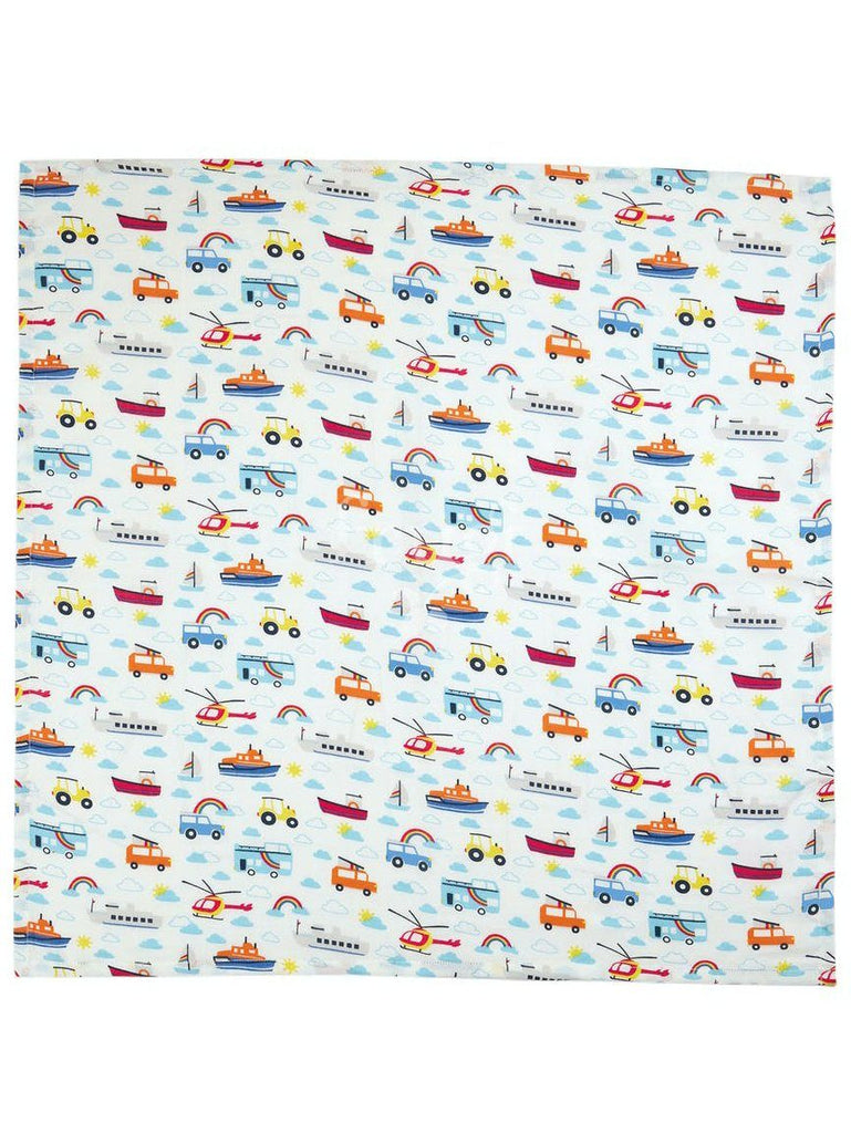 Organic Cotton Tractors, Boats & Cars Muslin 2 Pack by Frugi Muslin Frugi 