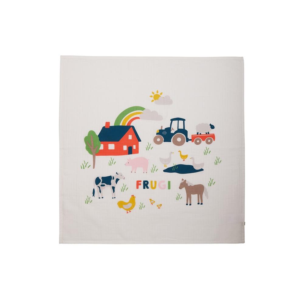 Organic Cotton Farmyard Friends Muslin 2 Pack by Frugi Muslin Frugi 