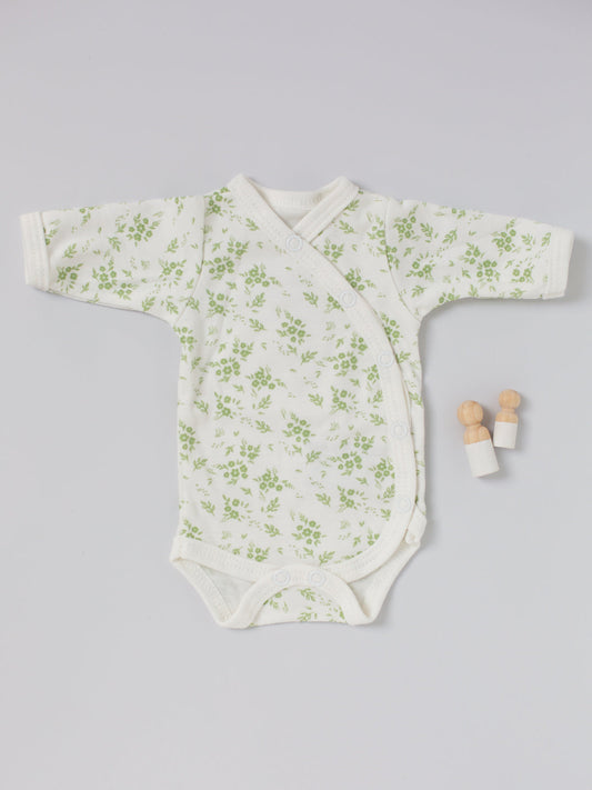 Bodysuit, Apple Floral, Premium 100% Organic Cotton Bodysuit / Vest Tiny & Small 