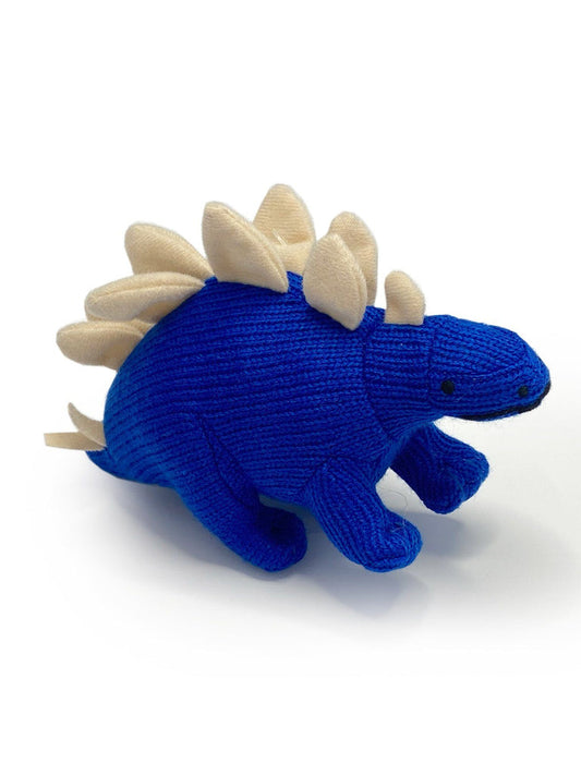 Crochet Stegosaurus Rattle, Blue Toy Best Years 