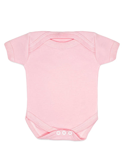 100% Cotton Classic Pink Short Sleeved Bodysuit Bodysuit / Vest Little Mouse Baby Clothing & Gifts 