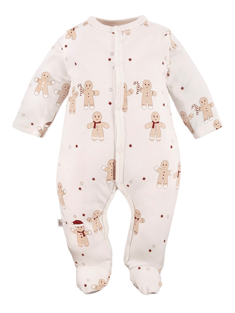 Premature Baby Christmas Sleepsuit- Gingerbread man Sleepsuit / Babygrow EEVI 