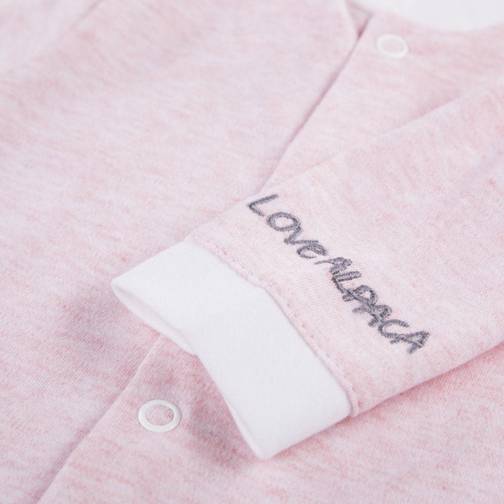 Early Baby Long Sleeved Top, "Love Alpaca" Embroidery - Pink Top / T-shirt EEVI 