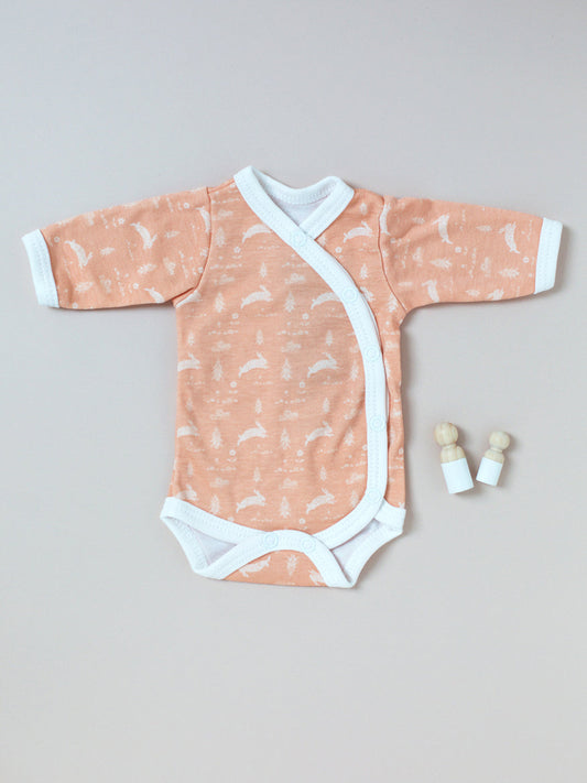 Bodysuit, Leaping Bunnies, Premium 100% Organic Cotton Bodysuit / Vest Tiny & Small 