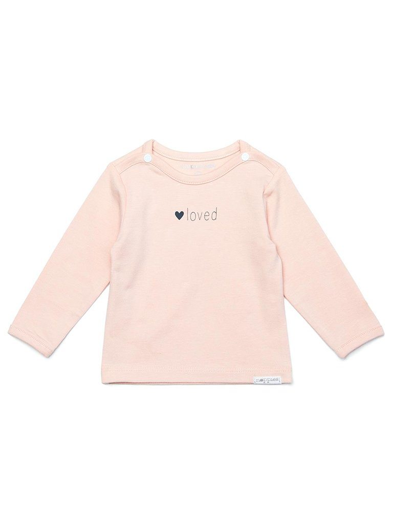 Peach 'Loved' Top - Organic Cotton Top / T-shirt Noppies 