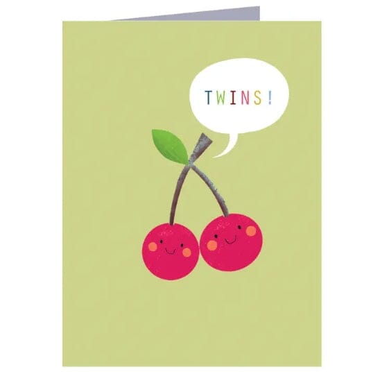 Cards & Message Cards & Gift Wrap Little Mouse Baby Clothing & Gifts Twins - Mini Cherries 