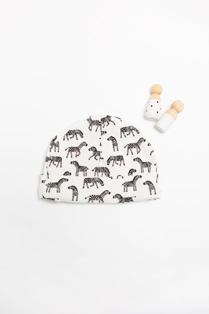 Incubator Vest & Round Hat Set, Little Zebras, 100% Organic Cotton Incubator Vest & Hat Set Tiny & Small 