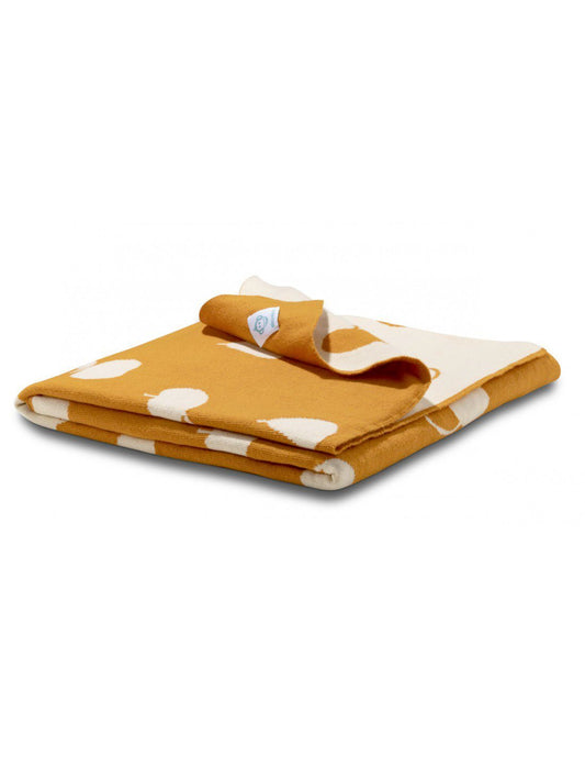 Organic Cotton Mustard Apple Print Baby Blanket Blanket Micu Micu 