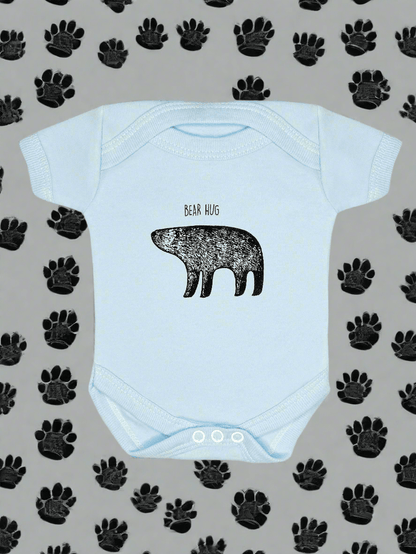 "Bear Hug" Bodysuit - Blue Bodysuit / Vest Little Mouse Baby Clothing & Gifts 