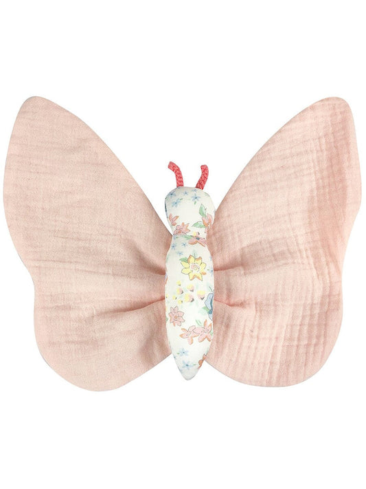 Pink Butterfly Muslin Comforter - 100% Organic Cotton Comforter Albetta UK 