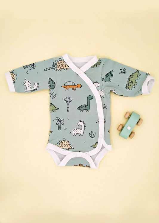 Bodysuit, Dino Buddies, Teal Bodysuit / Vest Tiny & Small 