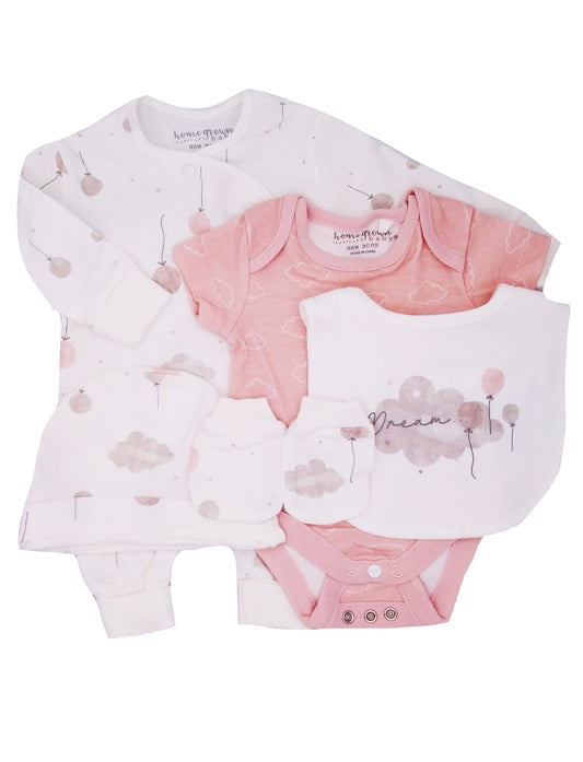 Organic 5 Piece Layette Set "Dream" Set HomeGrown Baby 