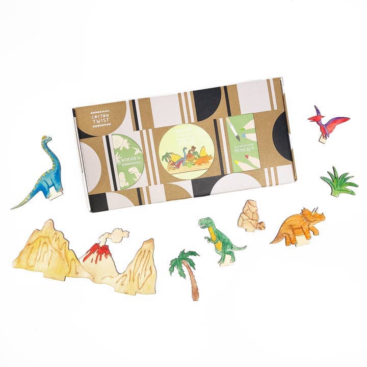 Make Your Own Dinosaur Scene Craft Kit Sibling Gifts Cotton Twist 