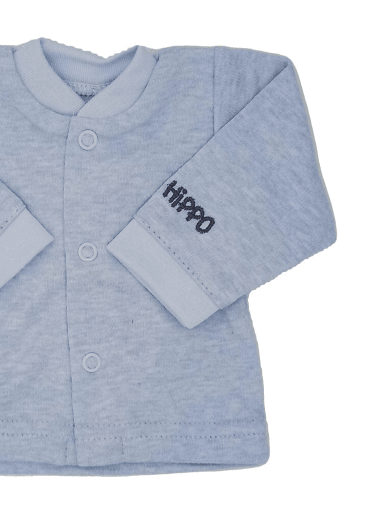 Early Baby Long Sleeved Top, Blue Hippo Top / T-shirt EEVI 