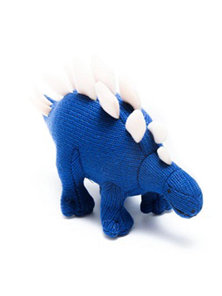 Crochet Stegosaurus Rattle, Blue Toy Best Years 