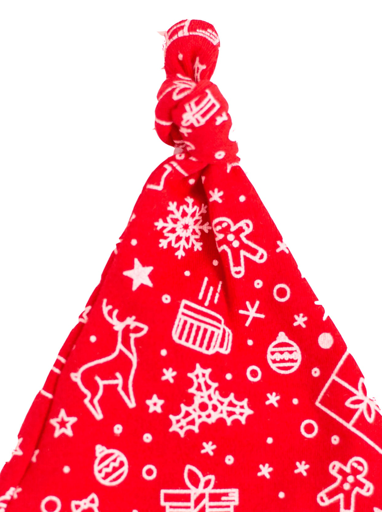 Festive knotted hat, Red, Premium 100% Organic Cotton Hat Tiny & Small 