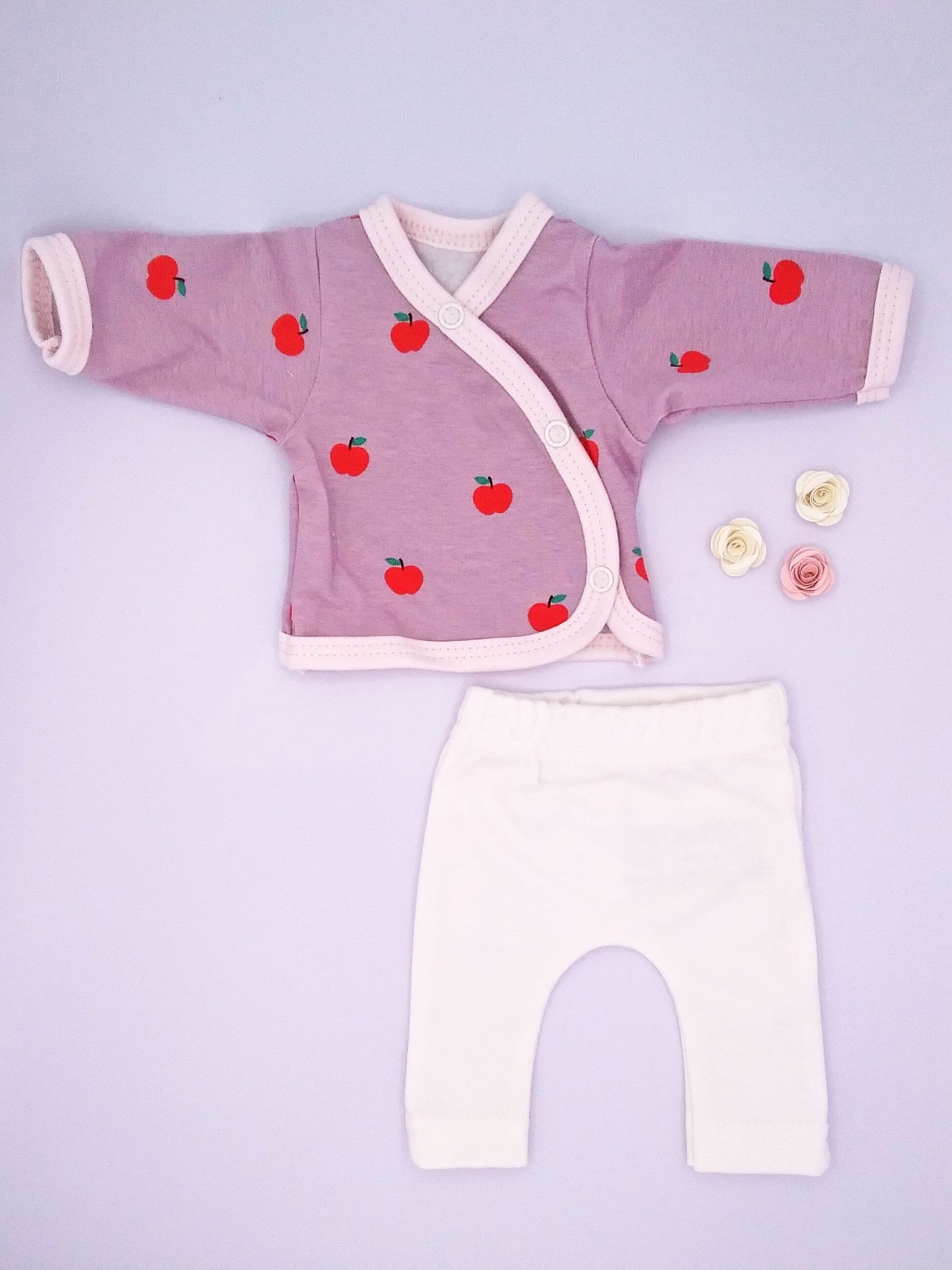 2 piece wrap top & trouser set, Orchard Top & Trousers Tiny & Small 