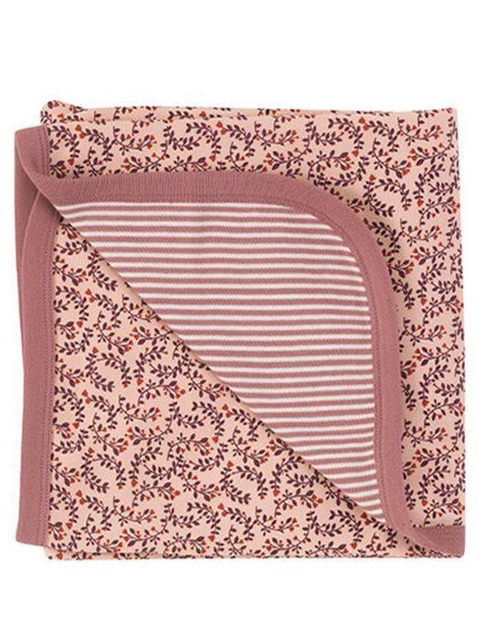 Pink Leaf Print Blanket by Pigeon Organics Blanket Pigeon Organics 