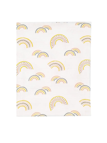 100% Pure Cotton Muslin - 70cm x 70cm - Rainbows Muslin Muslinz 