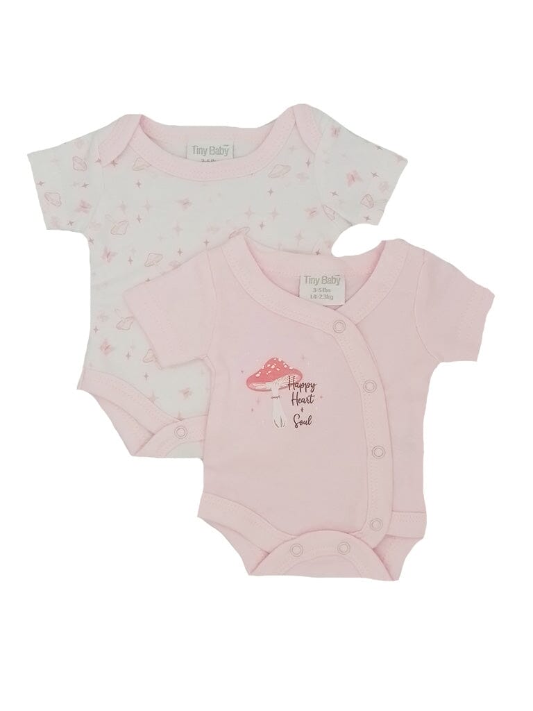 Toadstools 2 Pack Vests - Pink Bodysuit / Vest Tiny Baby 